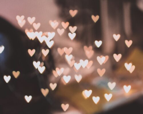 pink heart lights decors